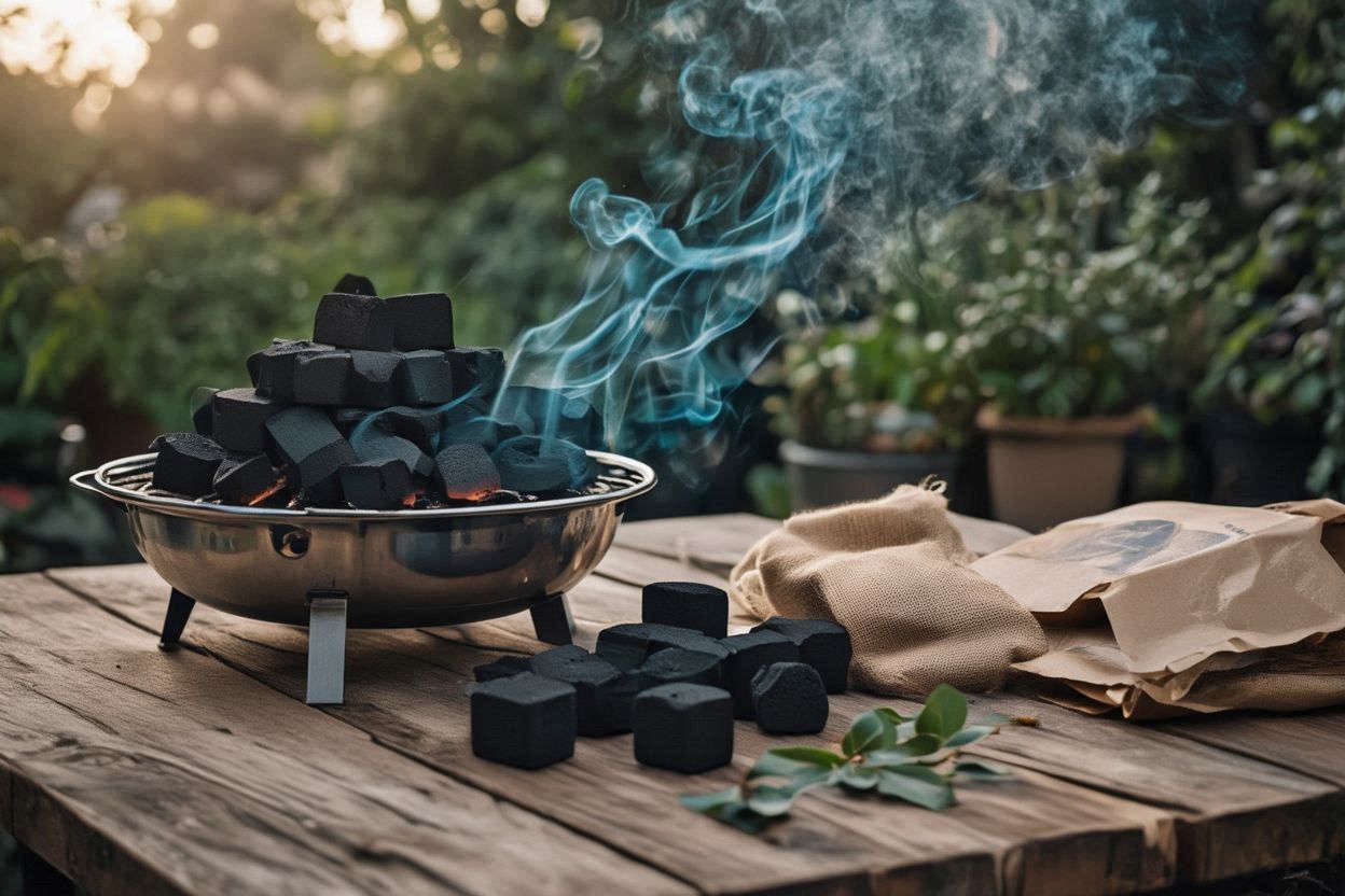 Sustainable Charcoal Cubes for BBQ Fuel